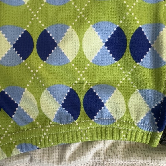 Mens Castelli Green Blue Cycling Jersey Full ZIp Bicycle Halters Cycles Large - Picture 2 of 7